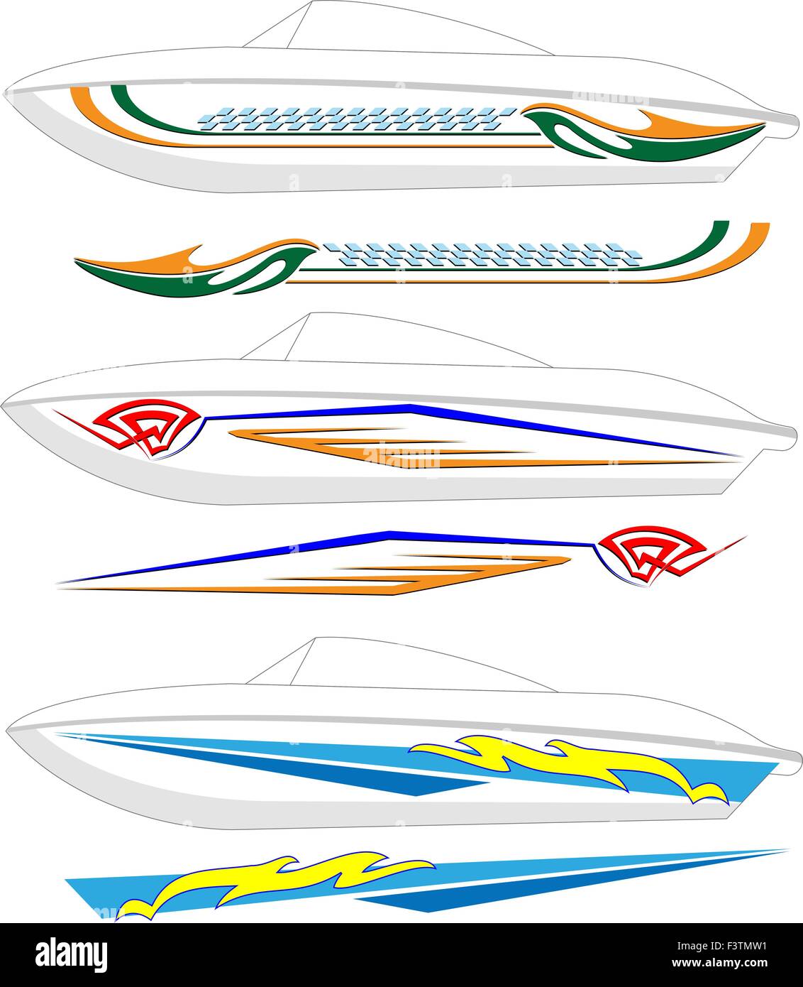 Boat Graphics, Stripe Vinyl Ready Vector Art Stock Vector Image & Art
