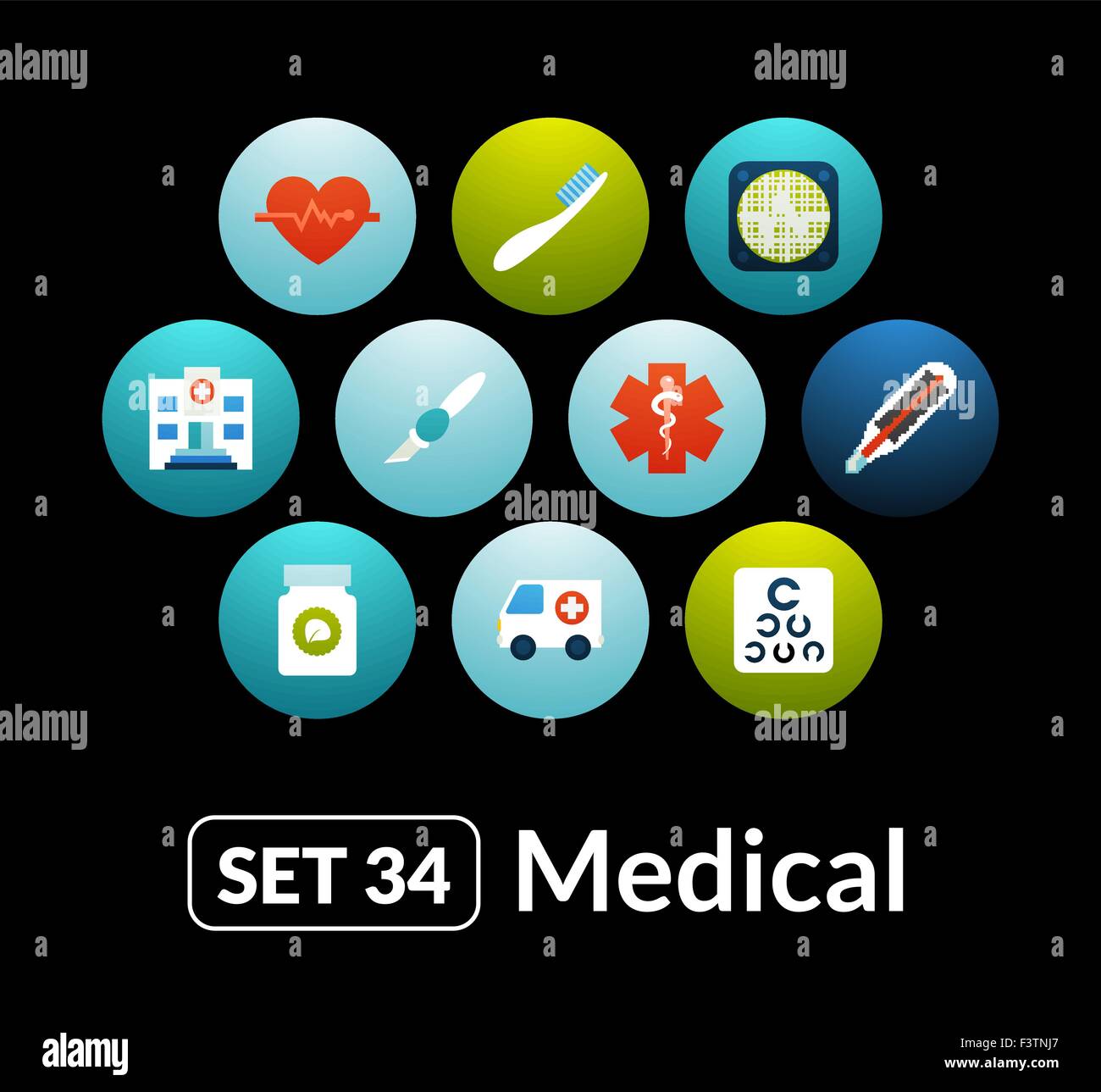 Cardiogram icon collection hi-res stock photography and images - Alamy