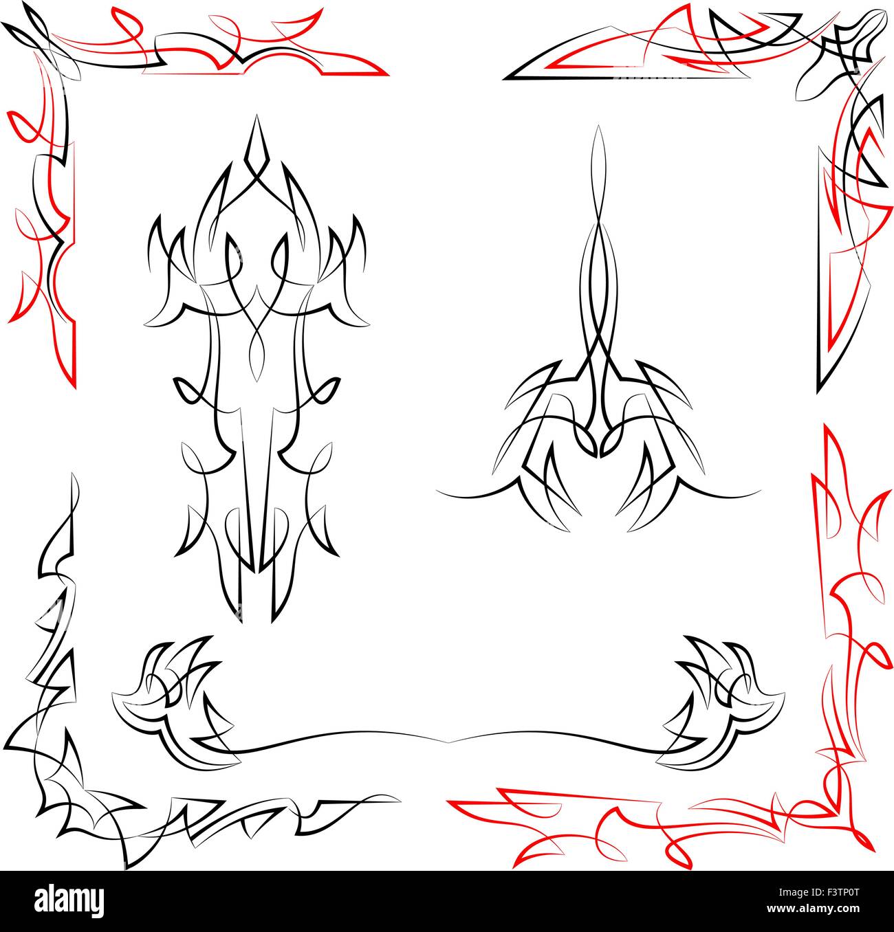 Pinstripe Graphics Corner Border Vinyl Ready Vector Art Stock Vector Image & Art Alamy