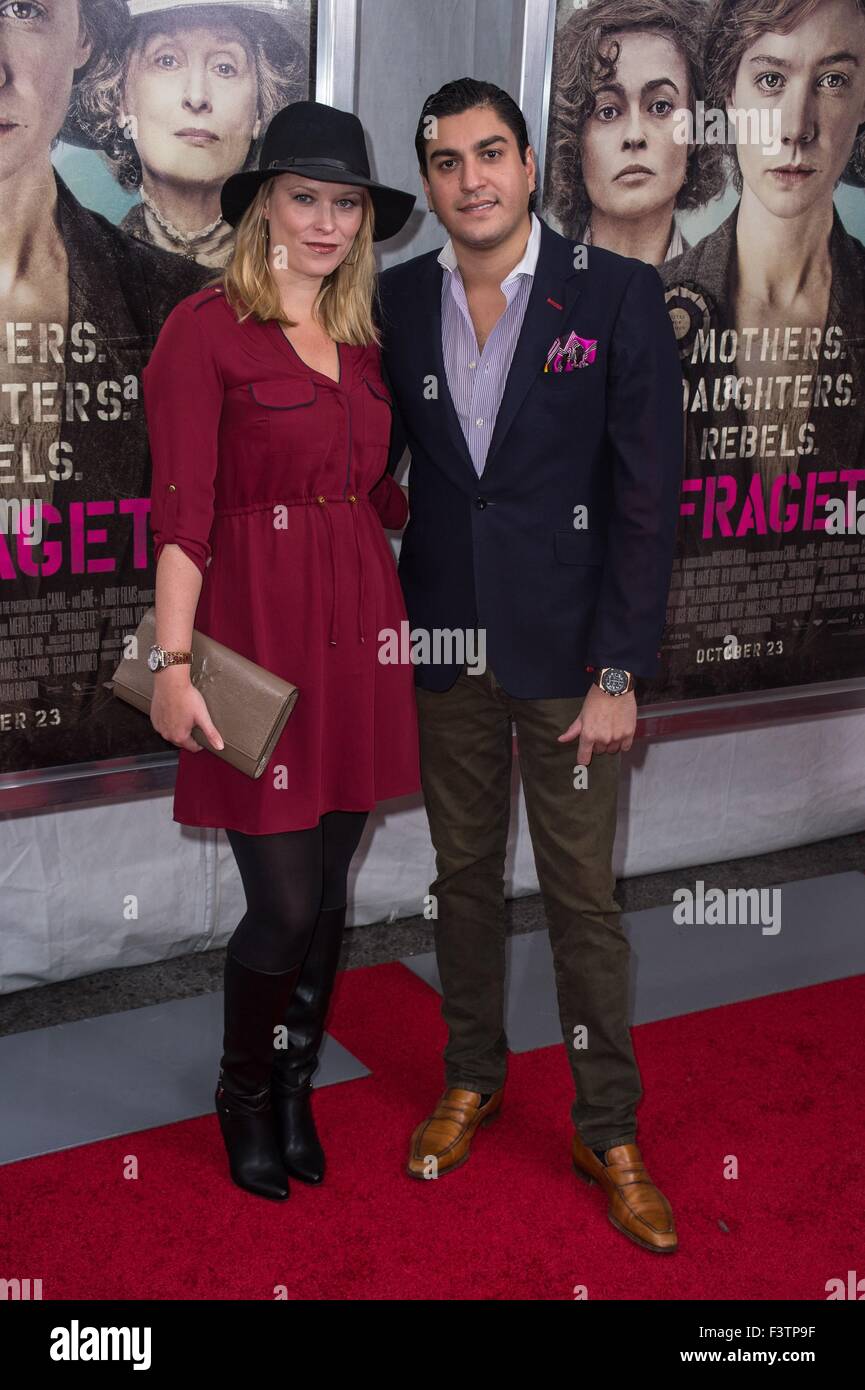 New York, NY, USA. 12th Oct, 2015. Kiera Chaplin, Oliver James at