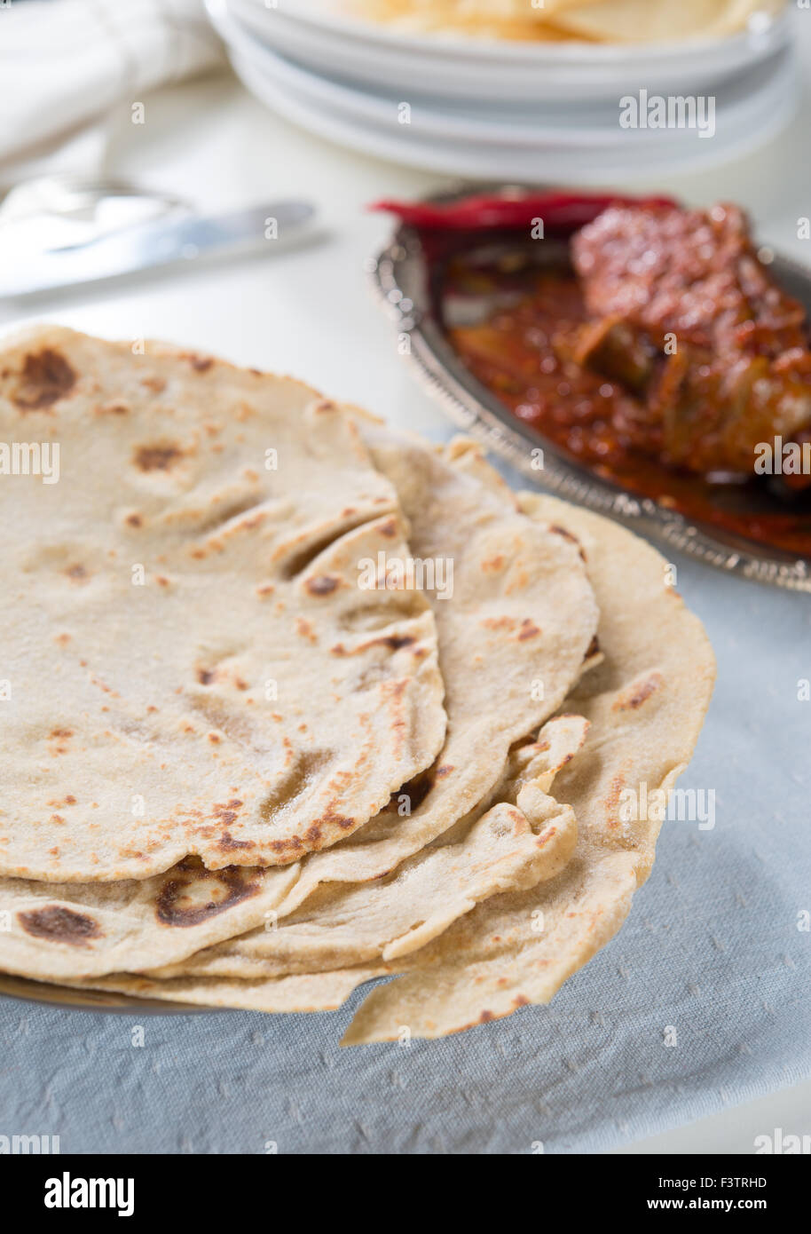 Indian flatbread called chapati i Stock Photo Alamy