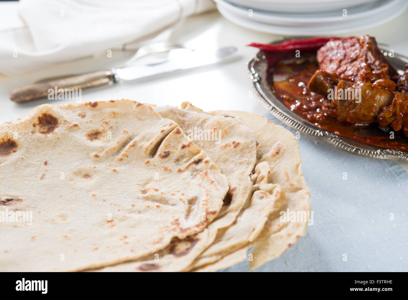Indian flatbread called chapati i Stock Photo Alamy