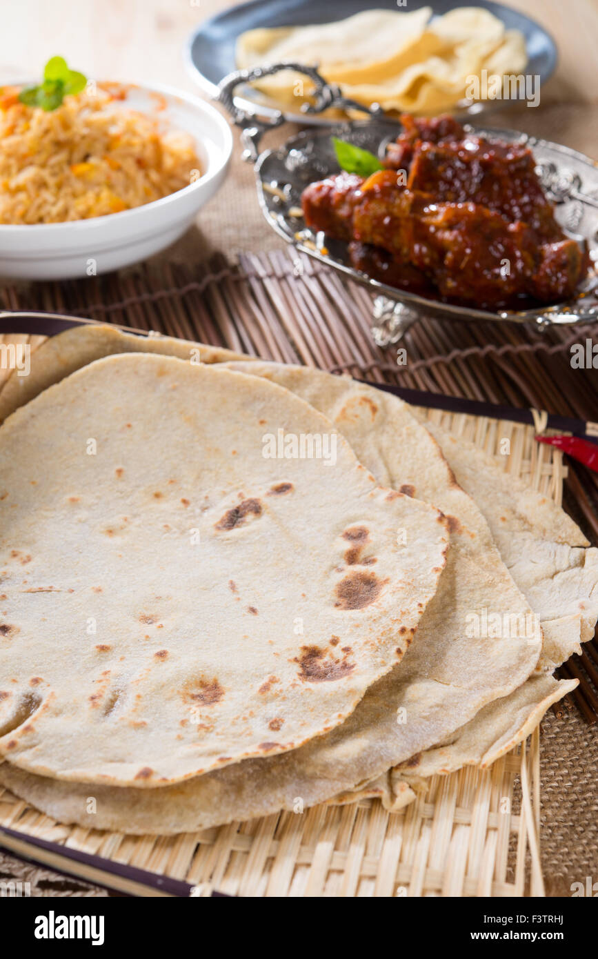 Indian flatbread called chapati i Stock Photo Alamy