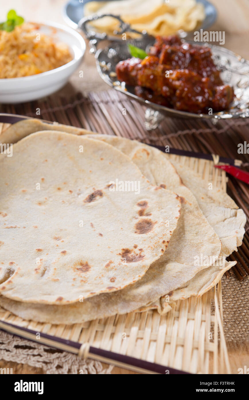 Indian flatbread called chapati i Stock Photo Alamy