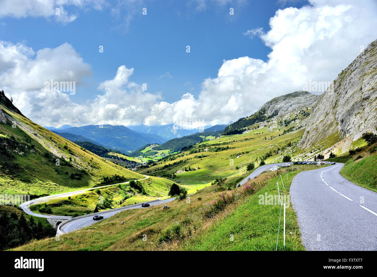 Col de la Colombière, pass of the Route des Grandes Alpes, French Alps,  France Stock Photo - Alamy