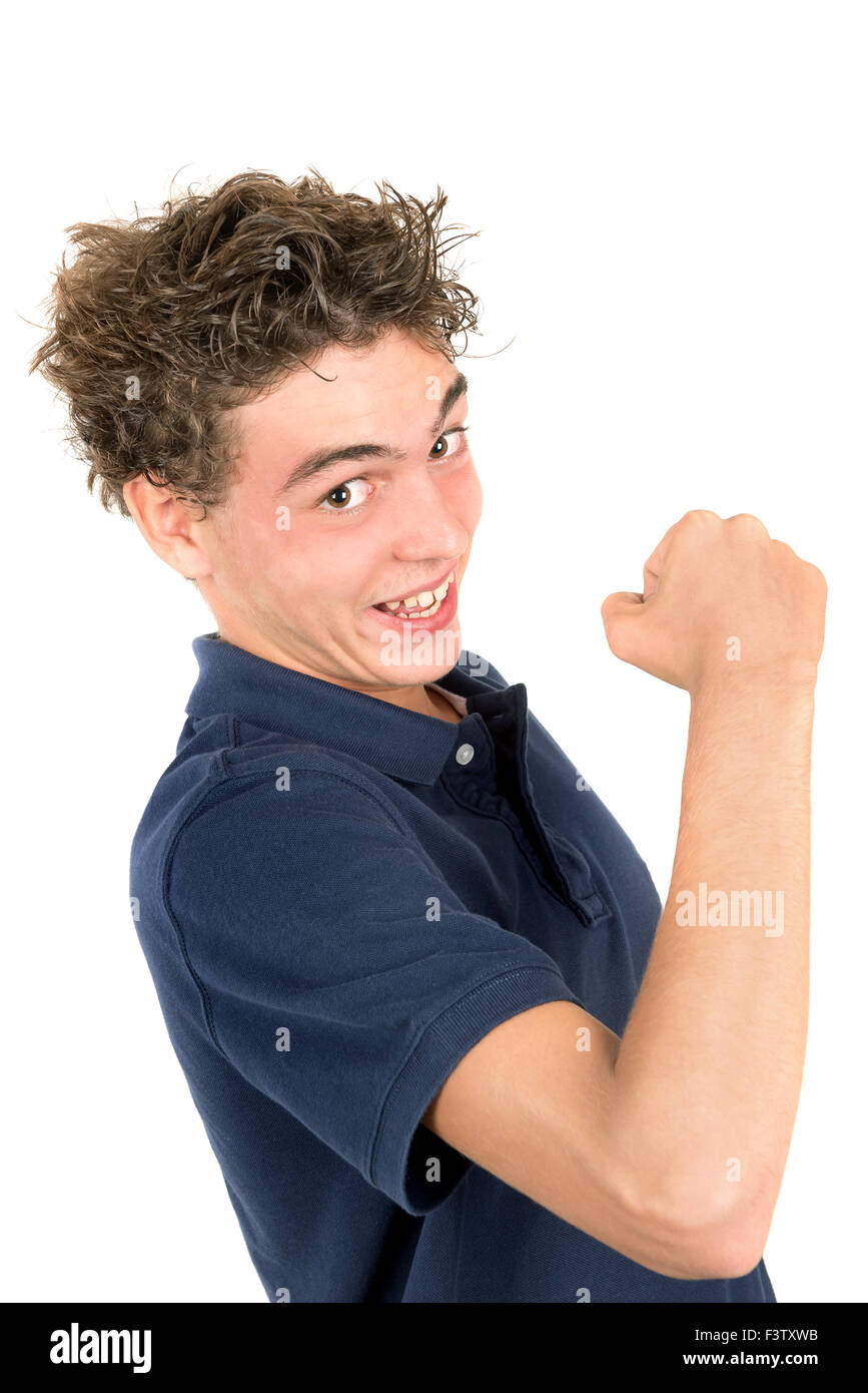 Boy teenager happy hi-res stock photography and images - Alamy