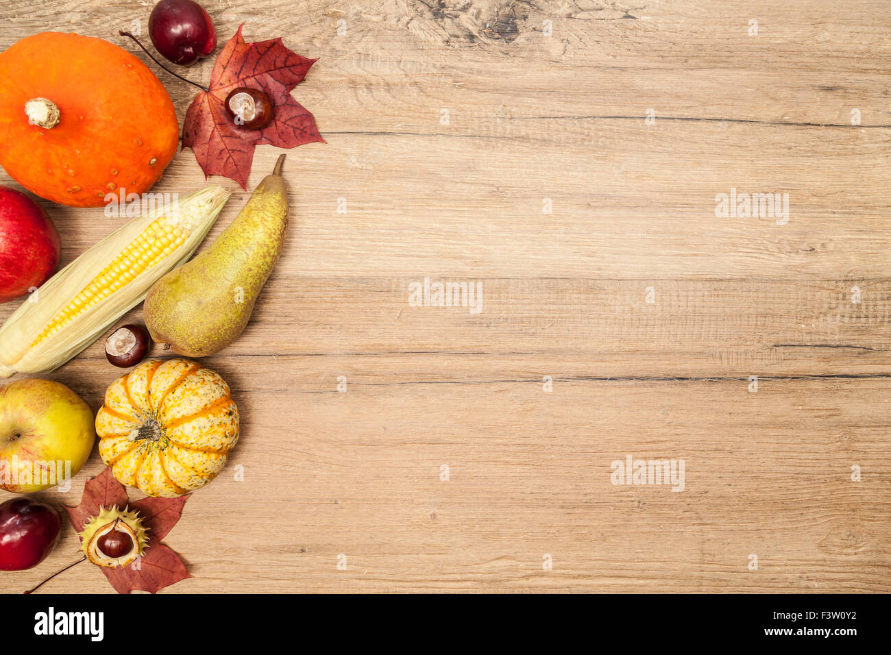 Thanksgiving border design and copy space Stock Photo