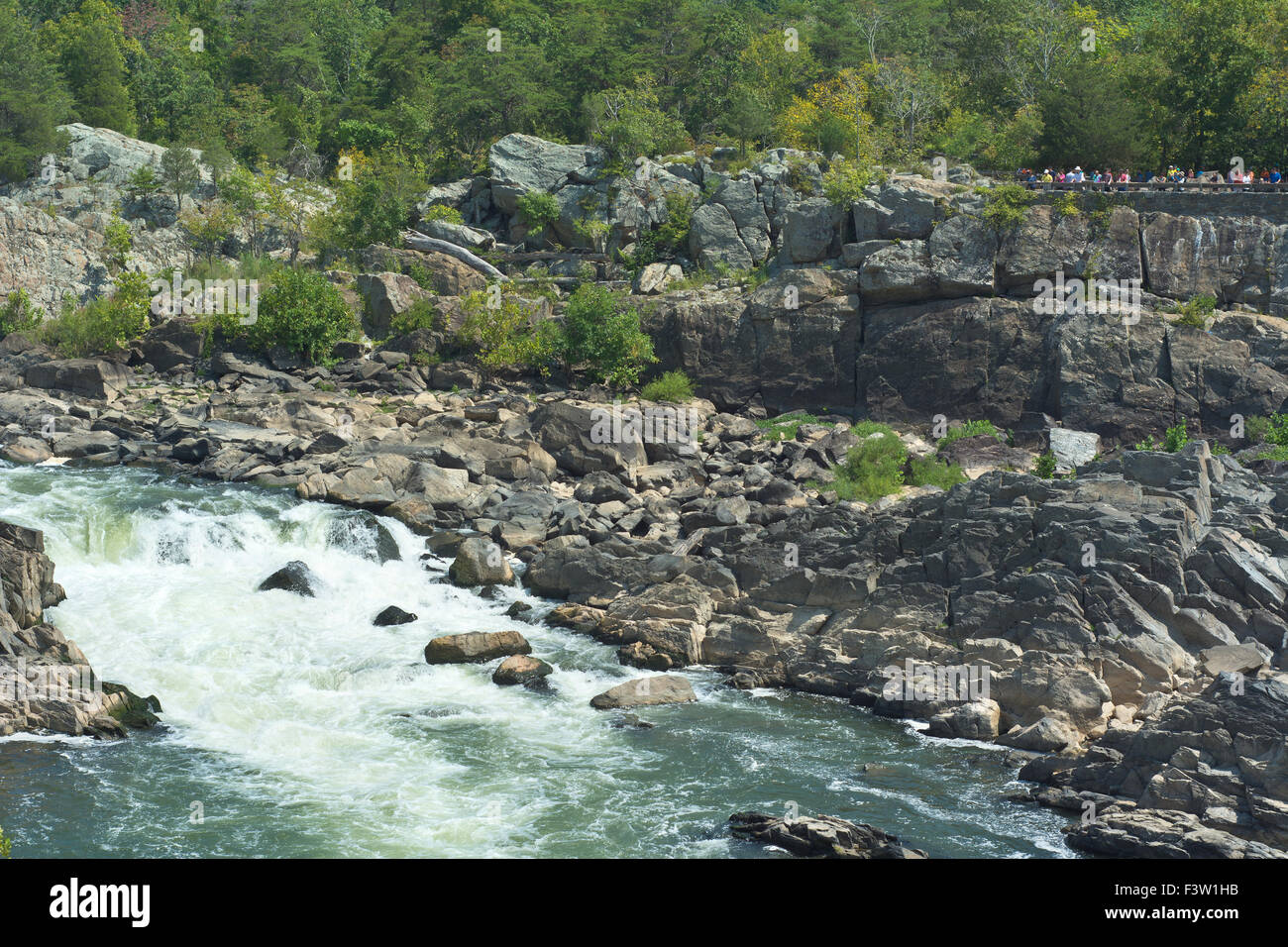 Great Falls Park on the Potomac River in Virginia Stock Photo