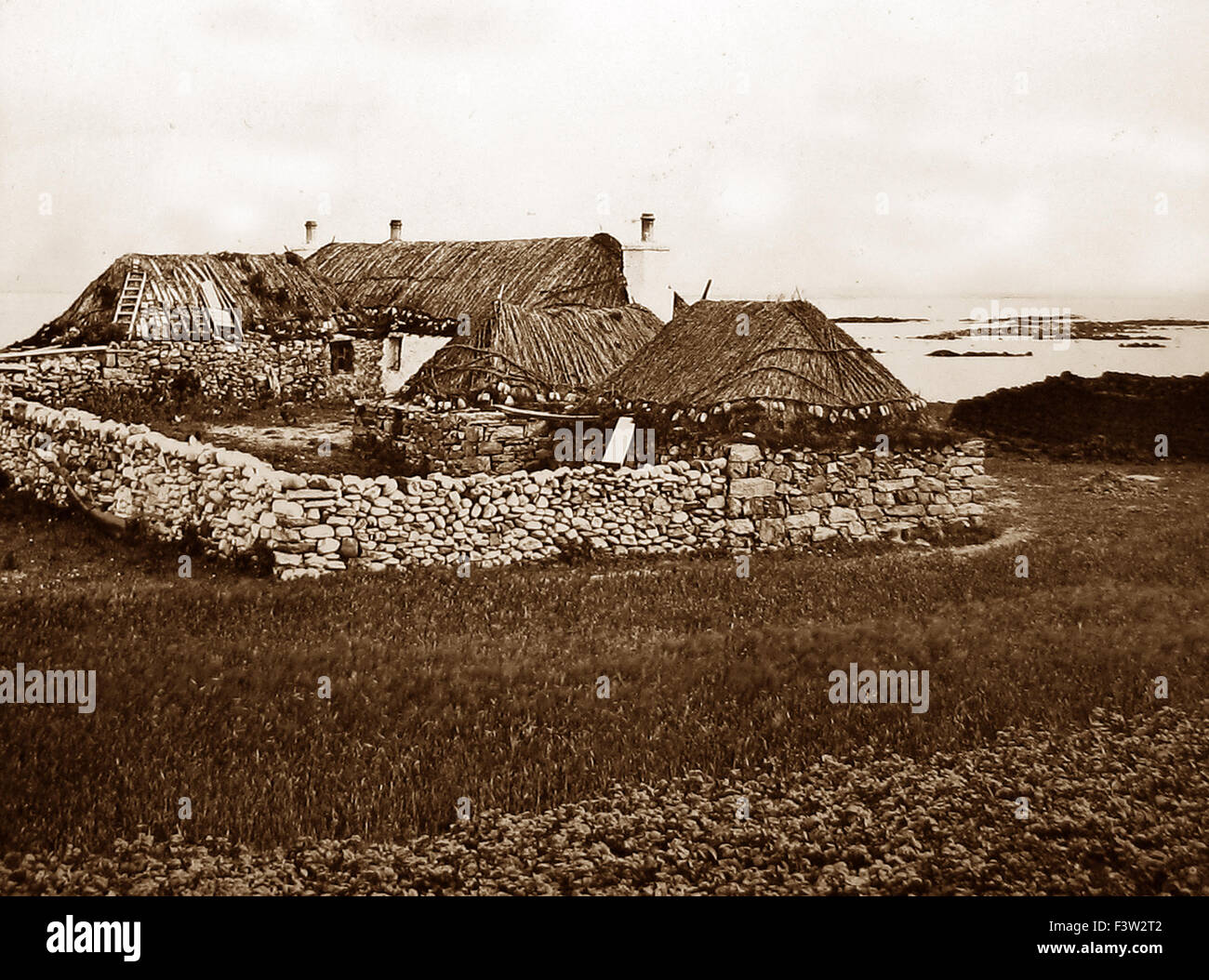 A well-to-do croft on the Isle of Skye - Victorian period Stock Photo