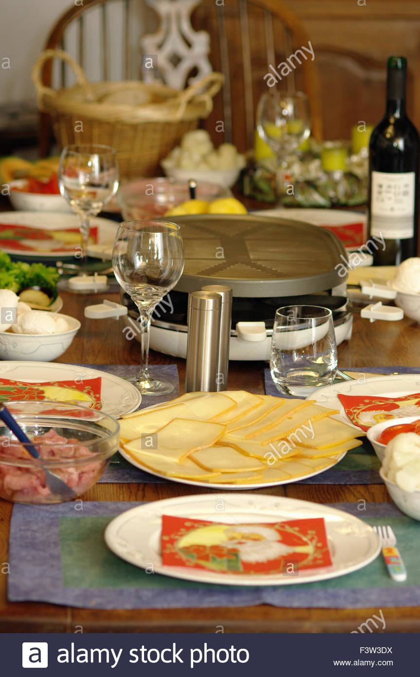 German Dinner Table With Traditional Cold Foods And Place Settings ... German Dinner Table With Traditional Cold Foods And Place Settings ...