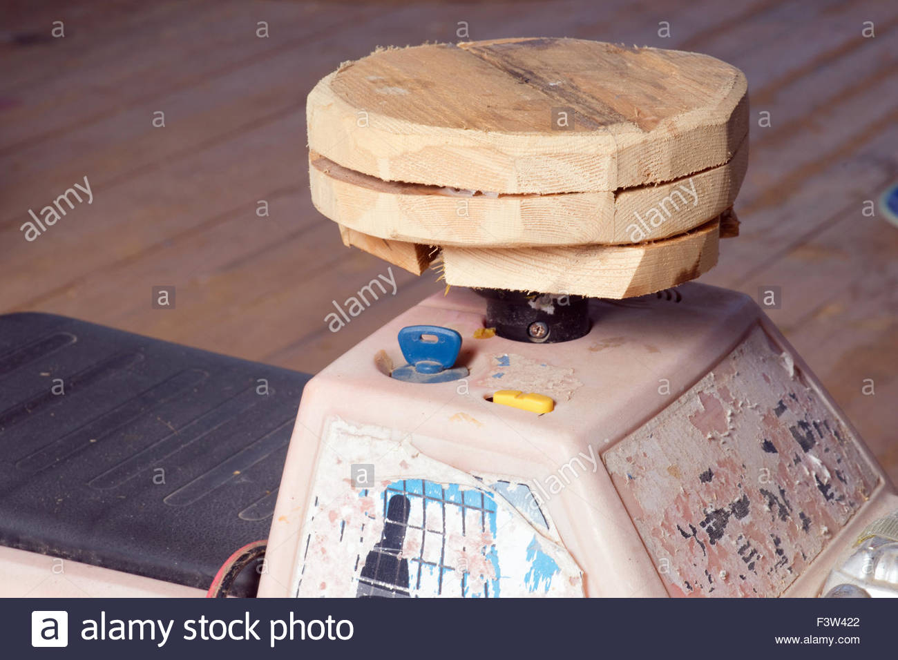 wooden steering wheel toy