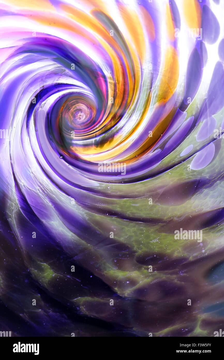 Colorful glass spiral background Stock Photo - Alamy