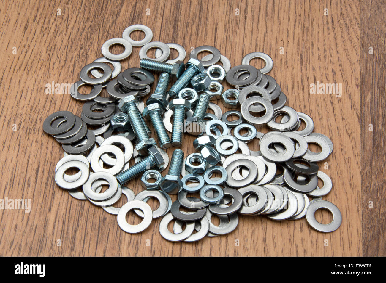 Washers, nuts and bolts Stock Photo Alamy