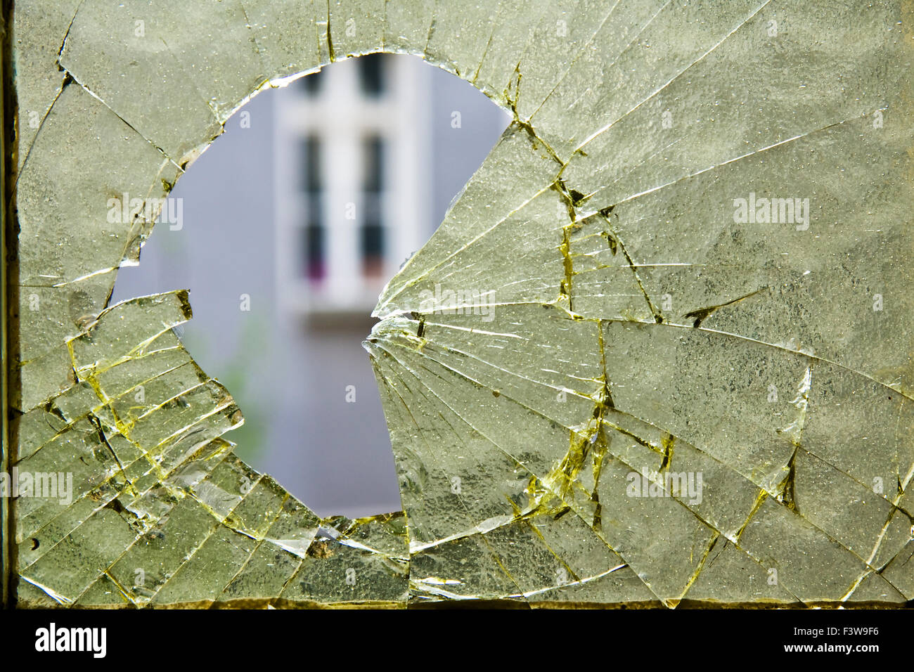windows, broken pieces of glass, Stock Photo