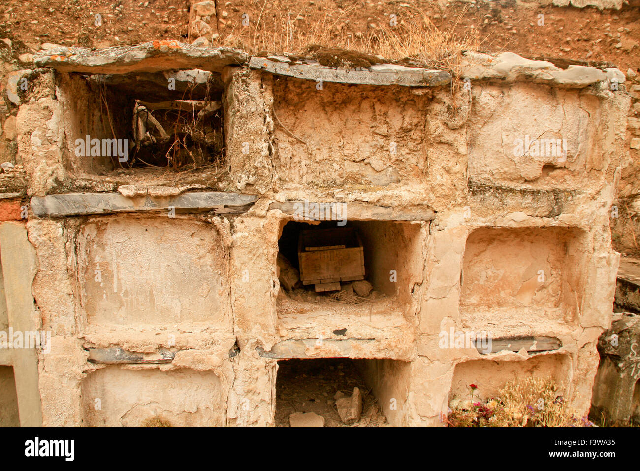 Cemetery in the Andes Stock Photo Alamy