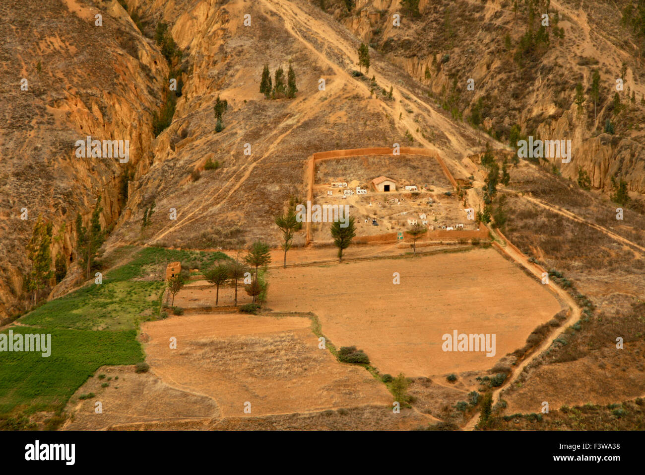 Cemetery in the Andes Stock Photo Alamy