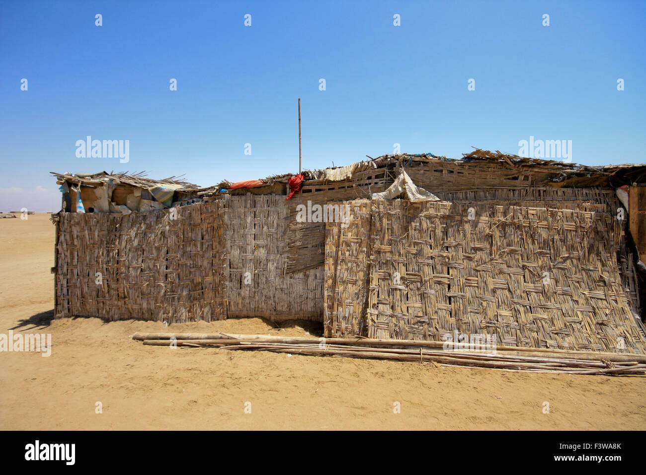 Village in desert Stock Photo