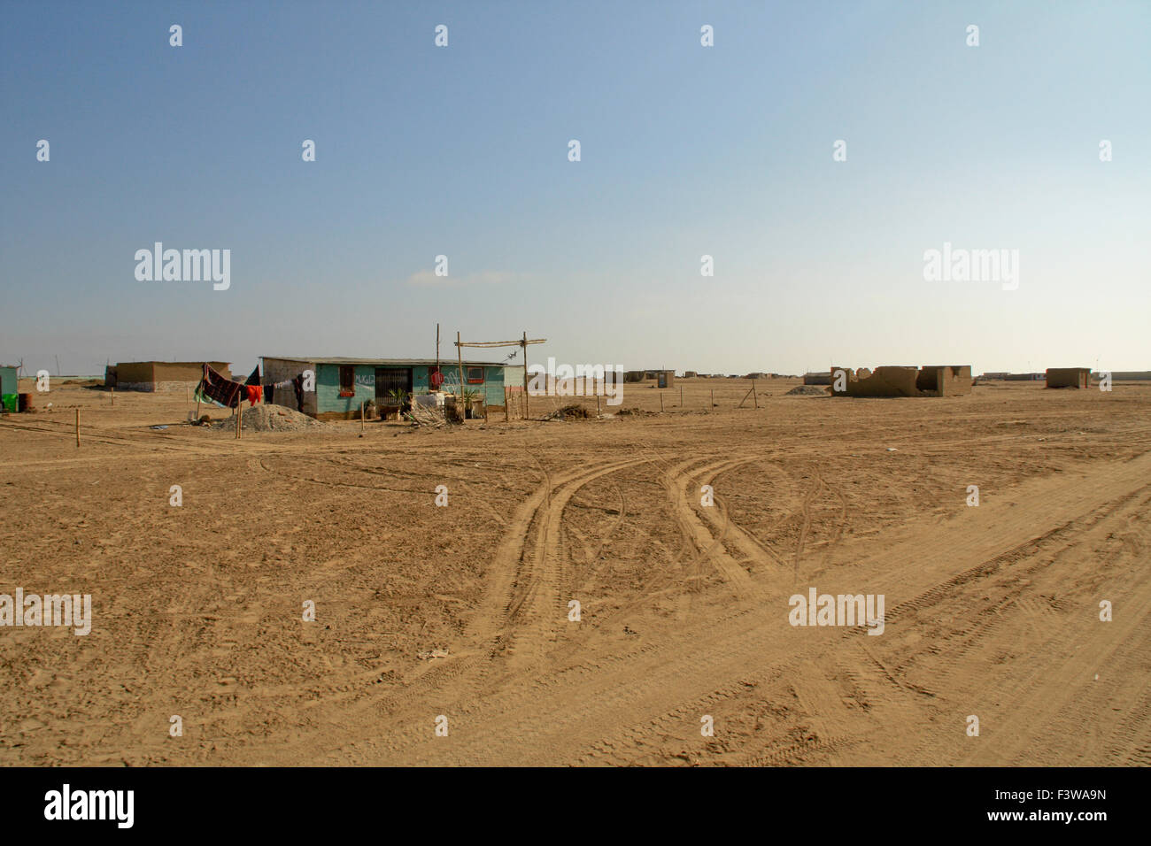 Village in desert Stock Photo