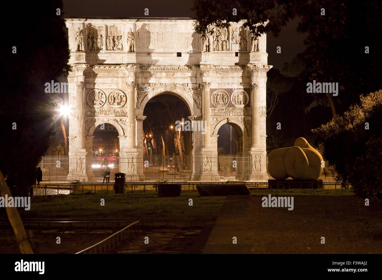 Arch of Constantine in Rome Stock Photo