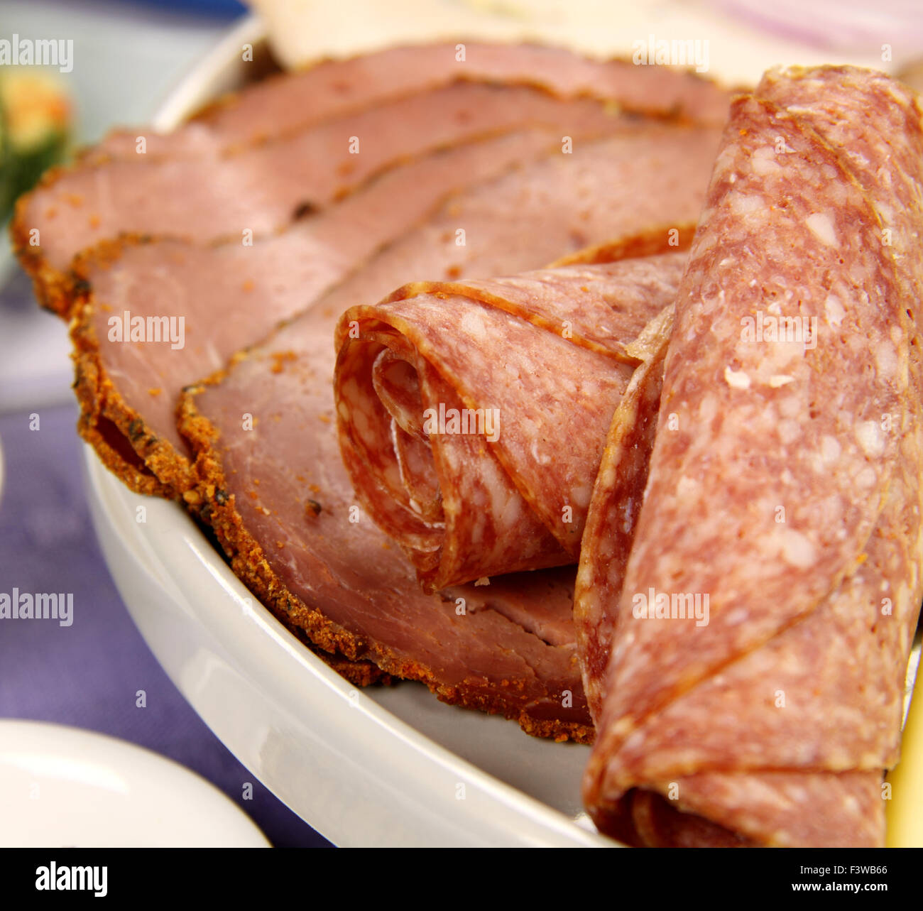 Salami And Pastrami Stock Photo Alamy