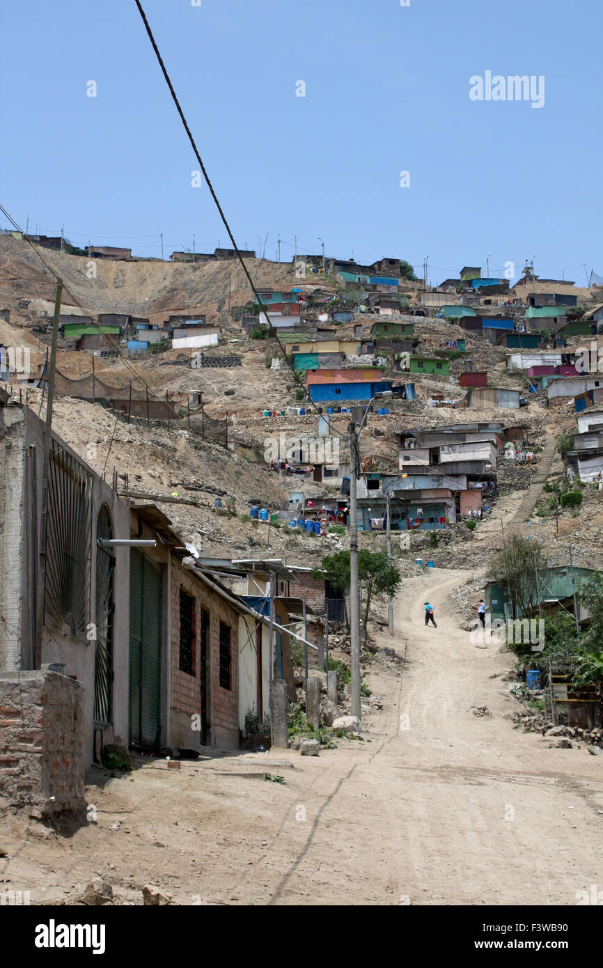 Shanty Town, Lima, Peru Stock Photo