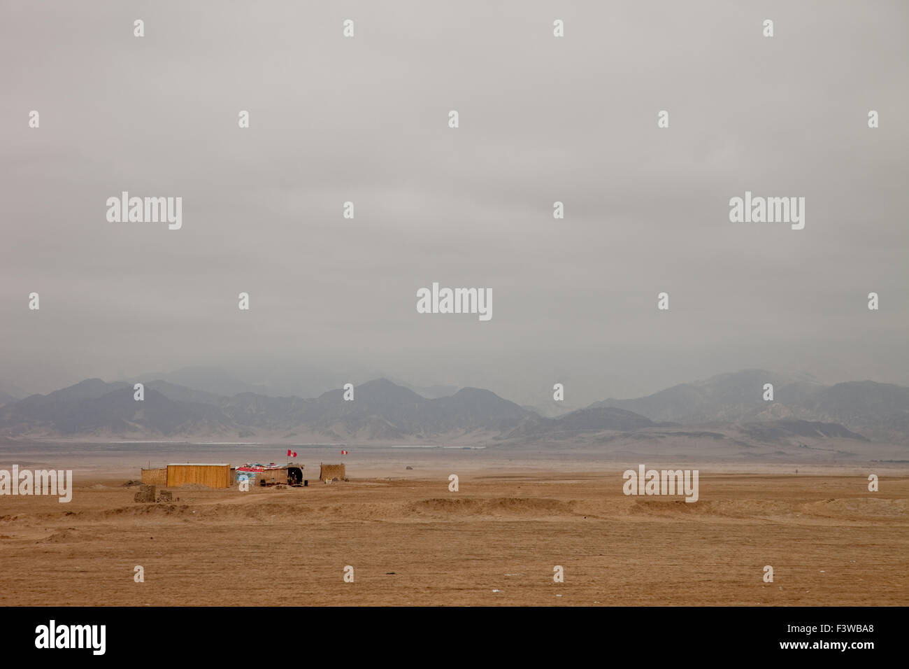 Town in the Desert, Peru Stock Photo