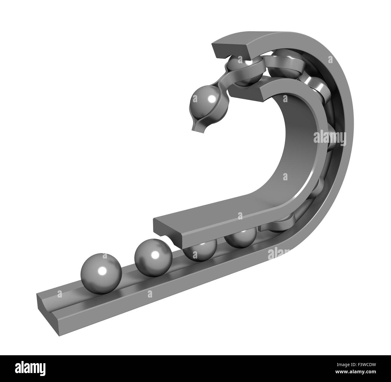 Disassembled ball bearing Stock Photo Alamy