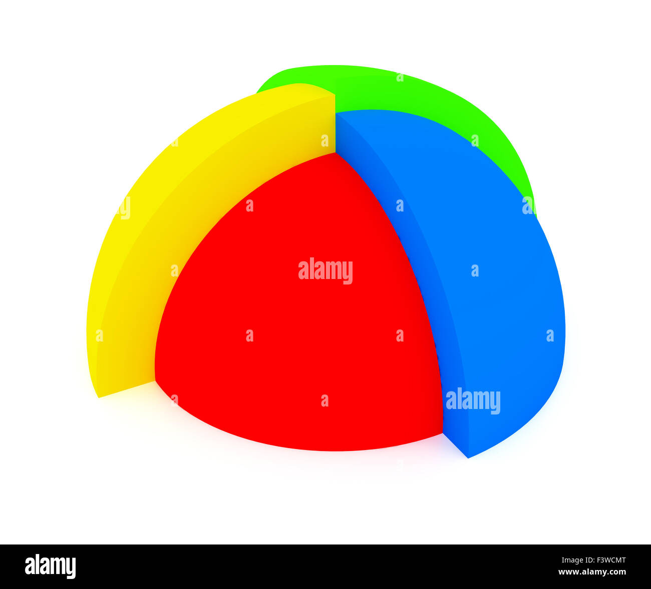 3d abstract chart for company presentation Stock Photo