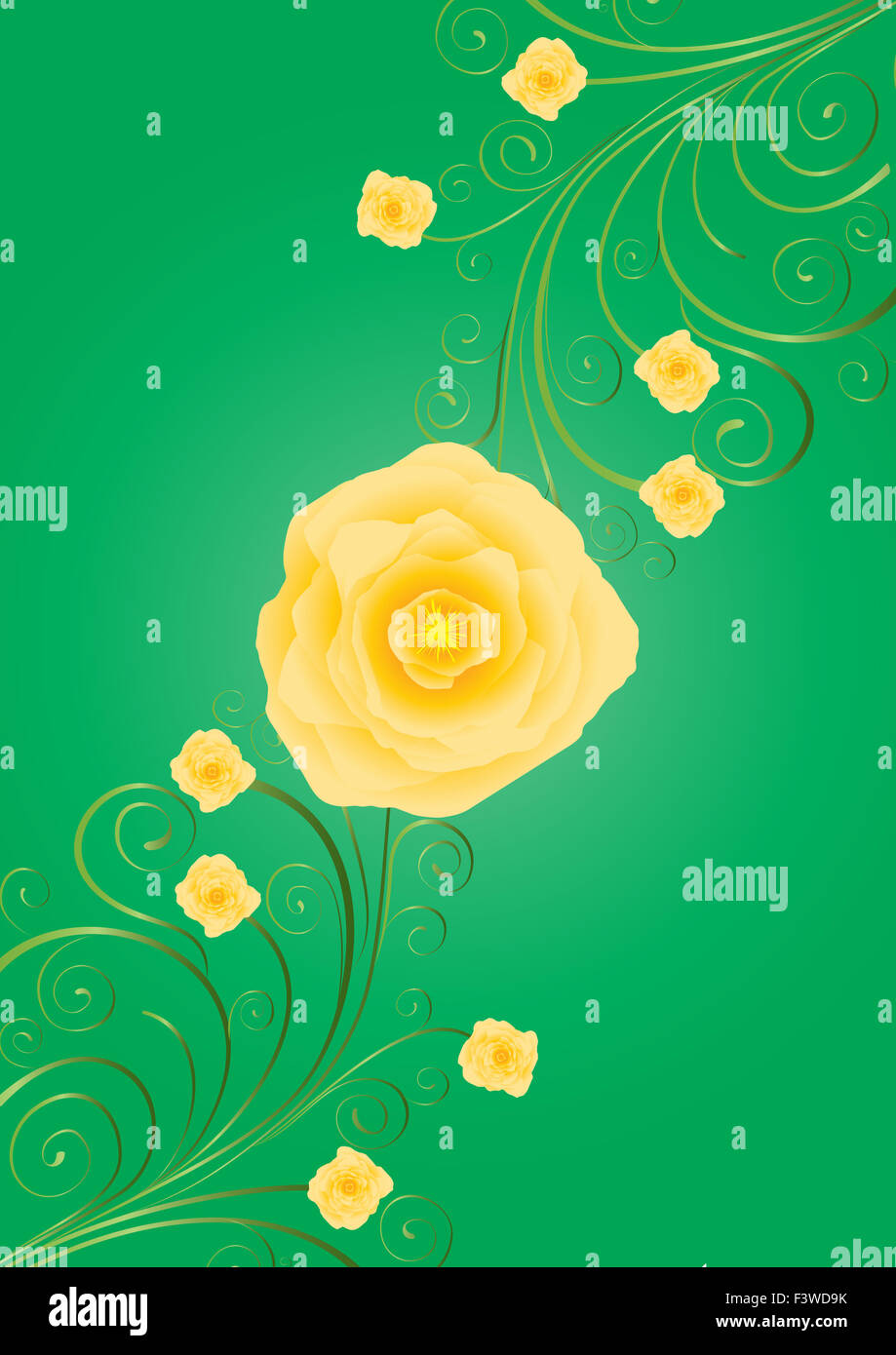 Yellow rose frame hi-res stock photography and images - Alamy