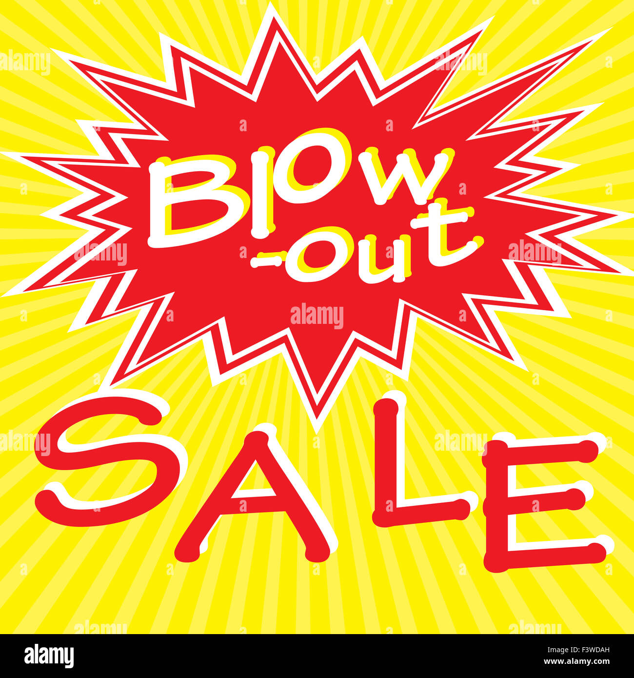 Blow-out Sale Stock Photo