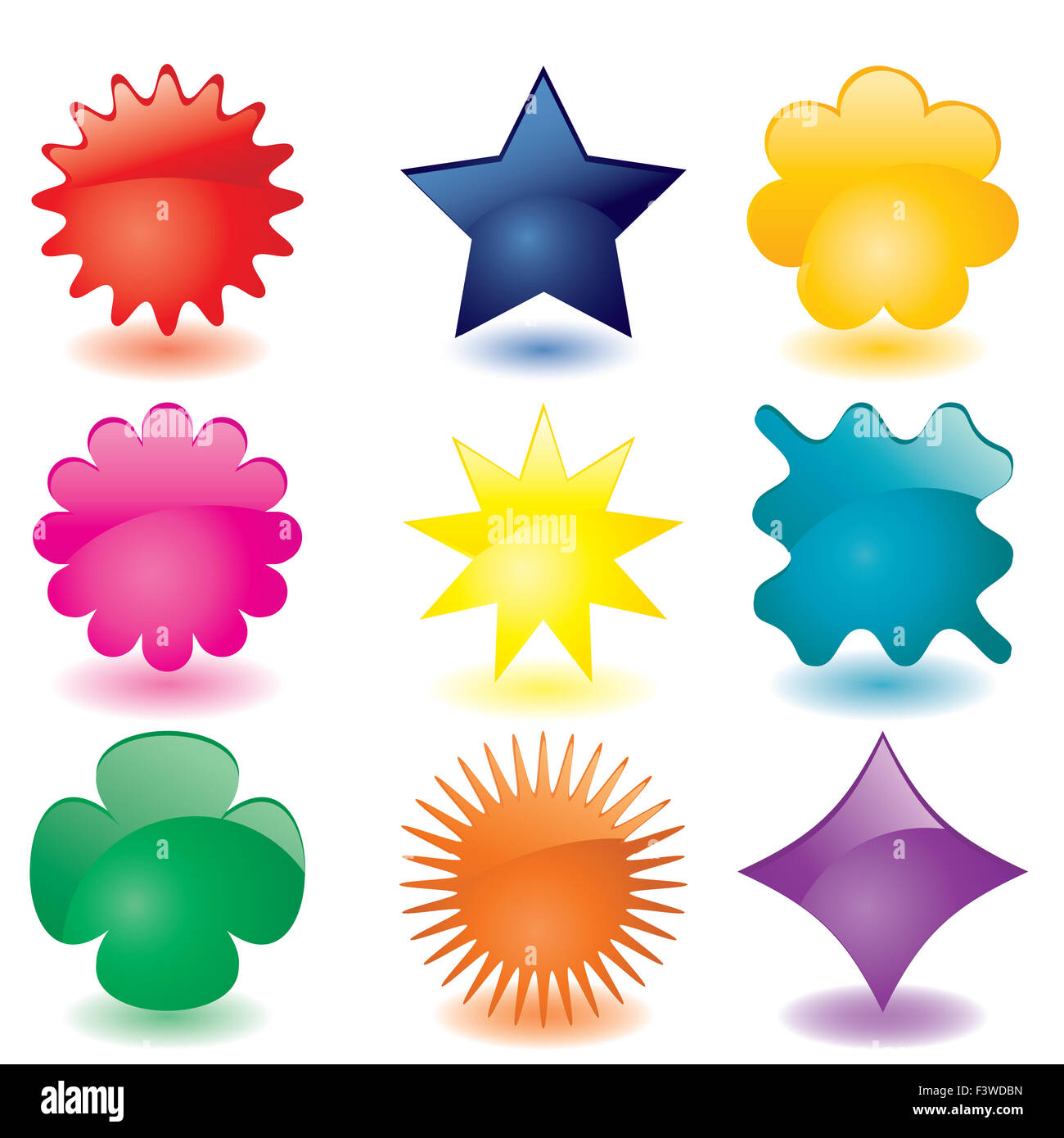 Set of glass buttons Stock Photo - Alamy