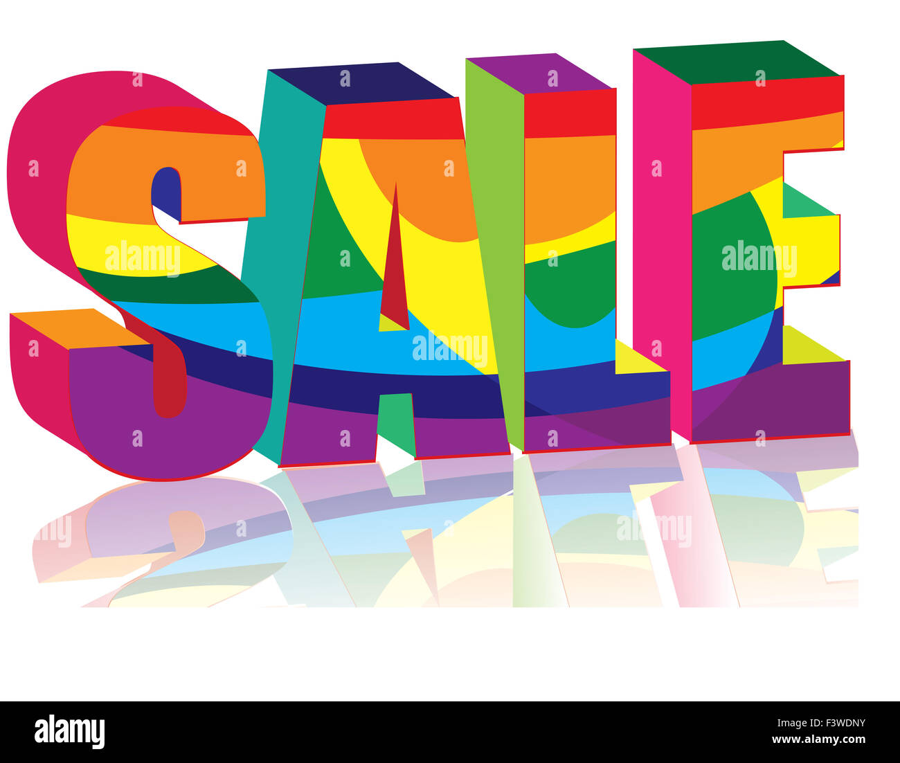 Multicolored Sale Stock Photo