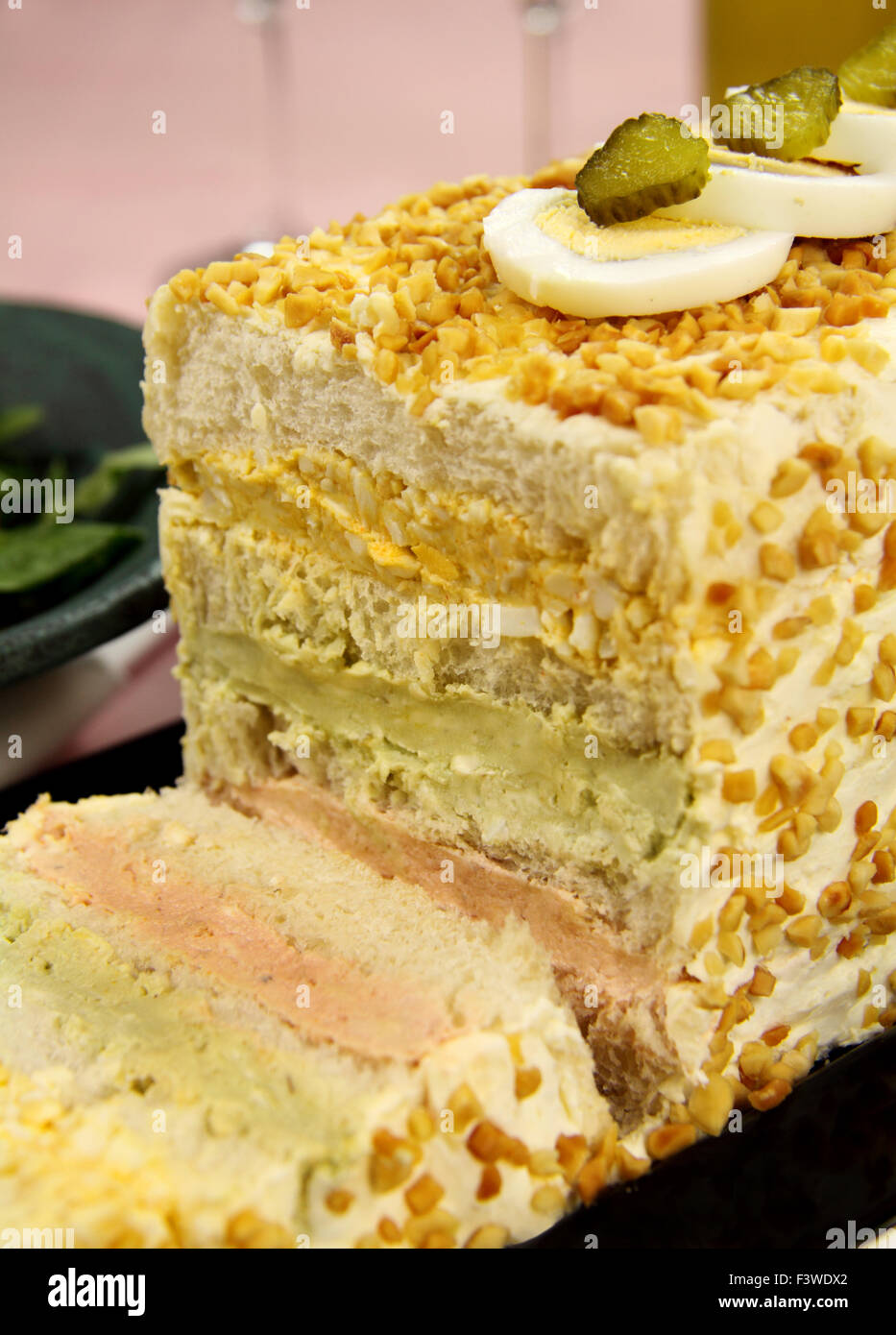 Salmon And Egg Loaf Stock Photo Alamy