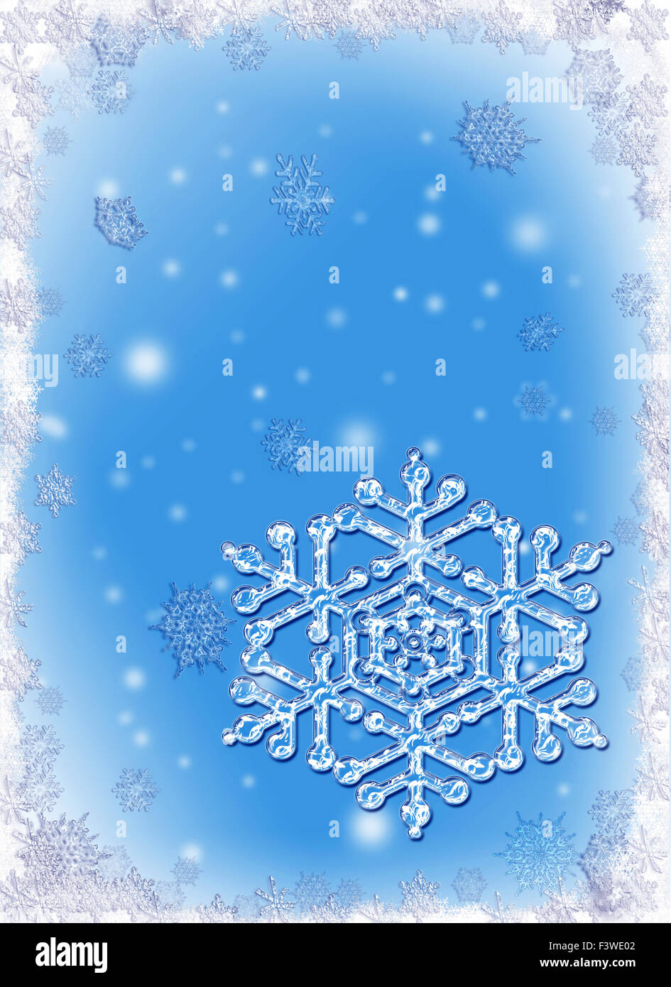 Snowflakes frame hi-res stock photography and images - Alamy