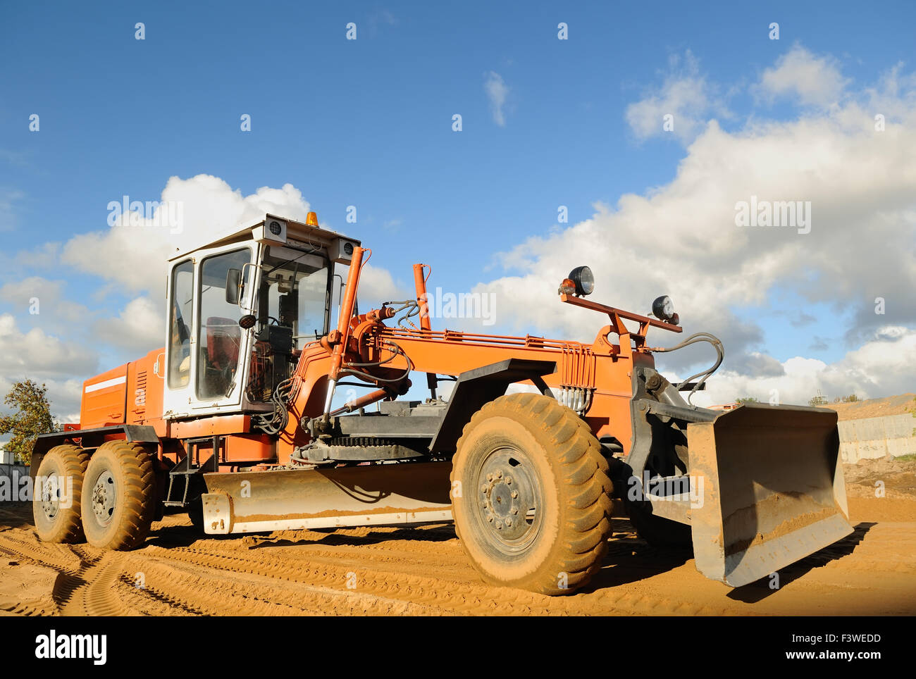 road grader bulldozer Stock Photo