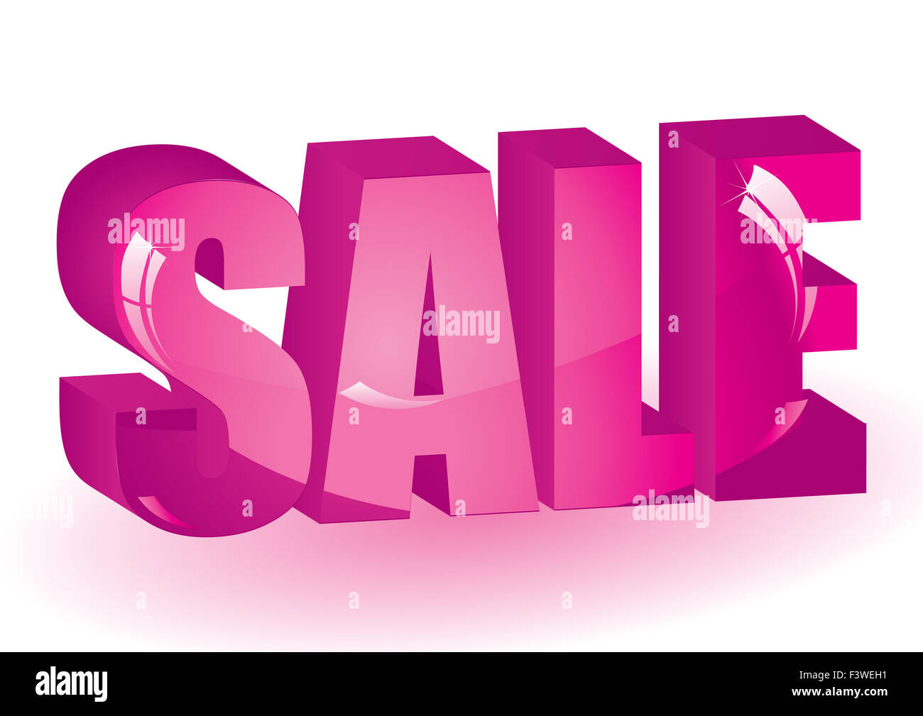 Pink glossy Sale Stock Photo