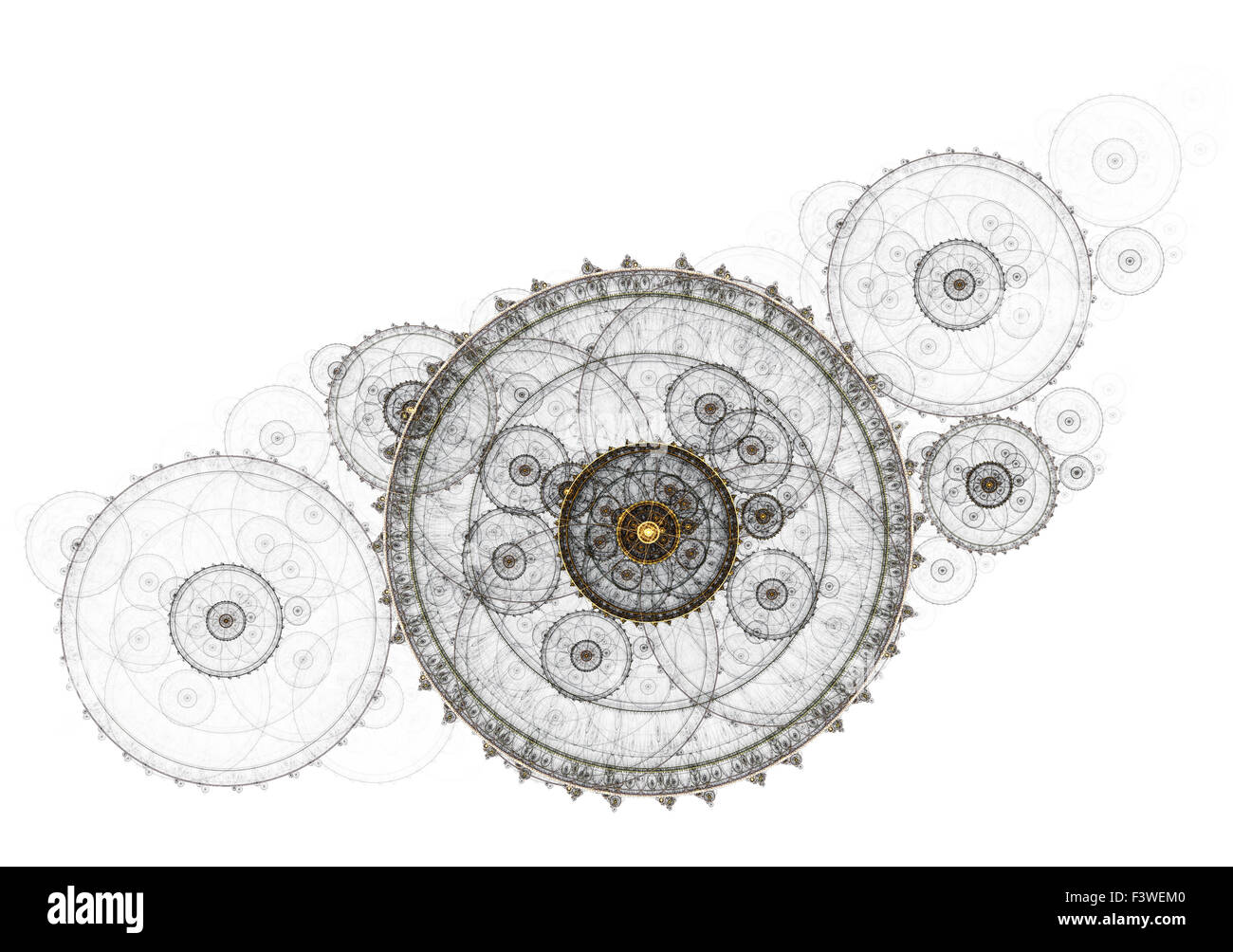 Ancient mechanism, metallic clockwork Stock Photo Alamy