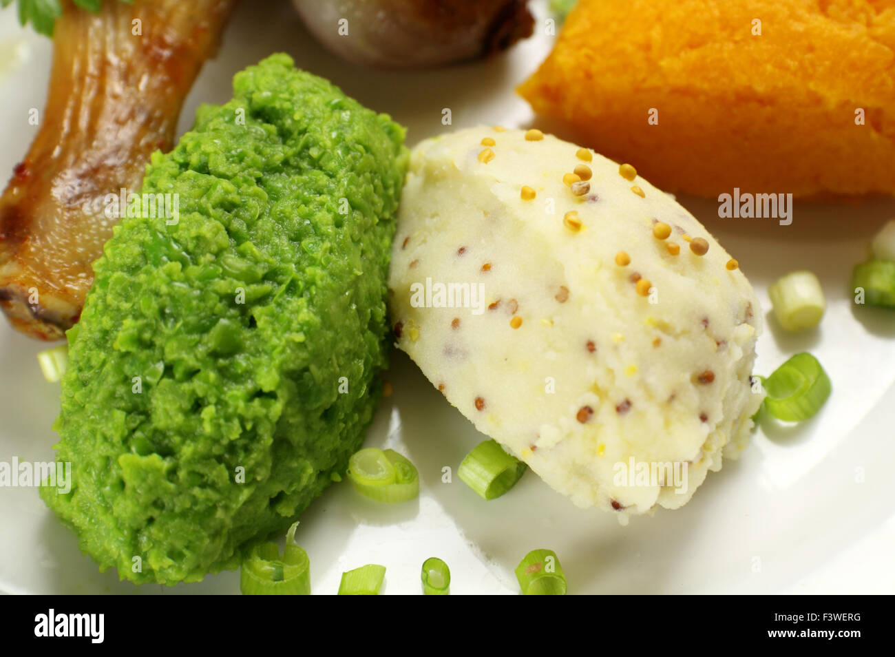 Mashed Peas And Potato Stock Photo