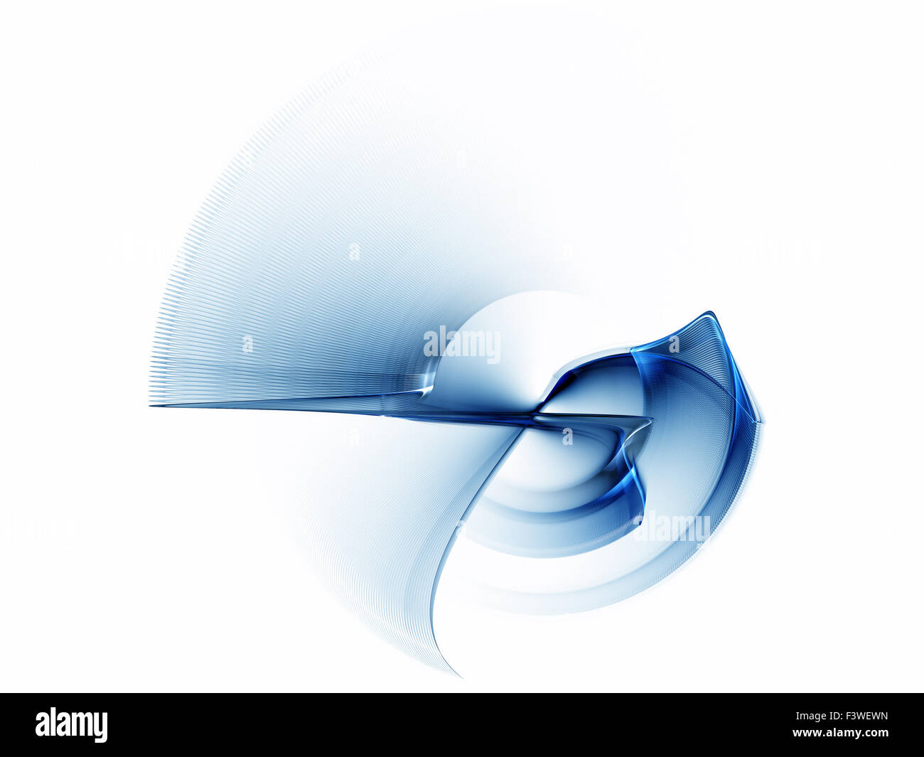 dynamic blue rotational motion Stock Photo
