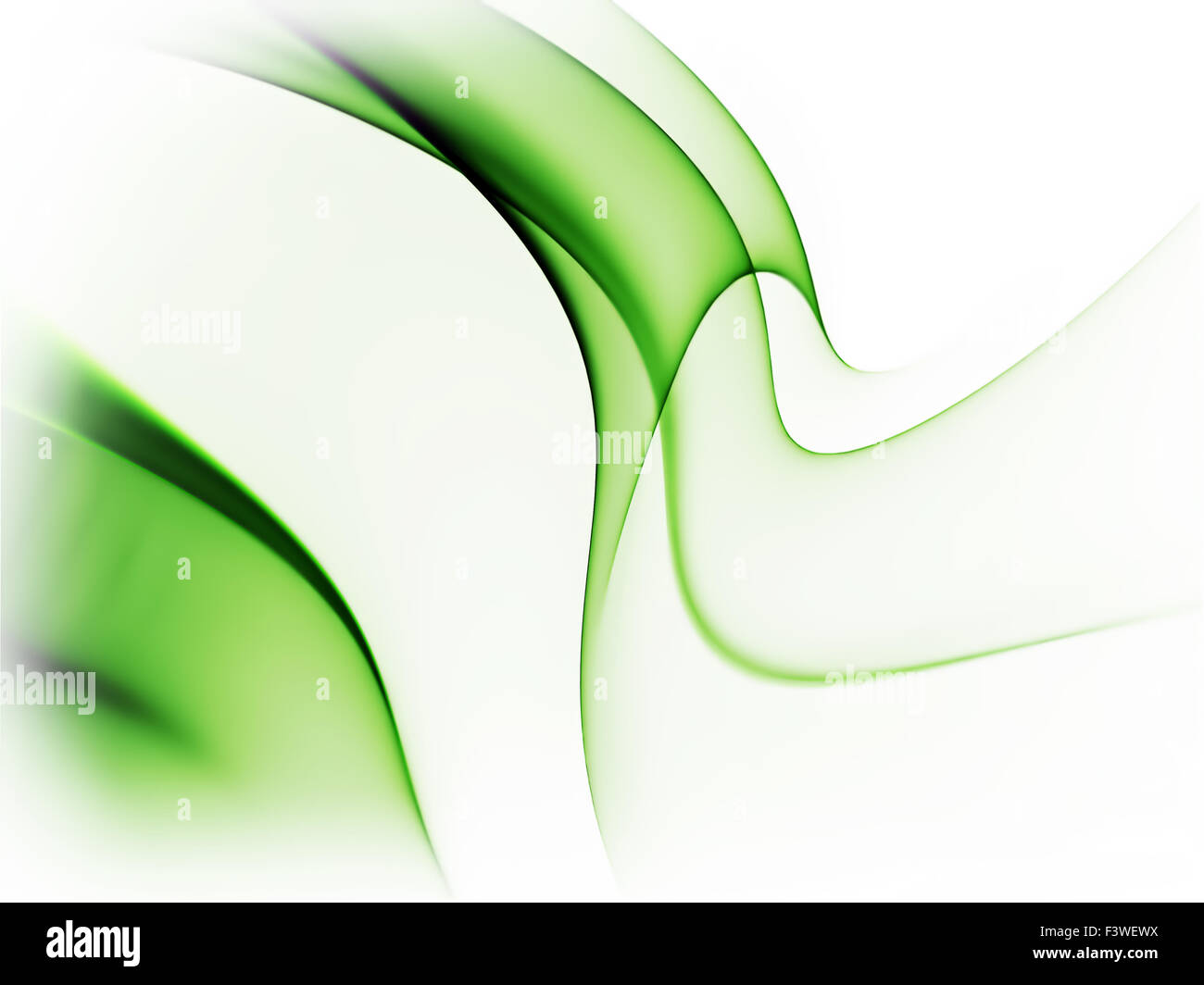 dynamic green abstract background on white Stock Photo