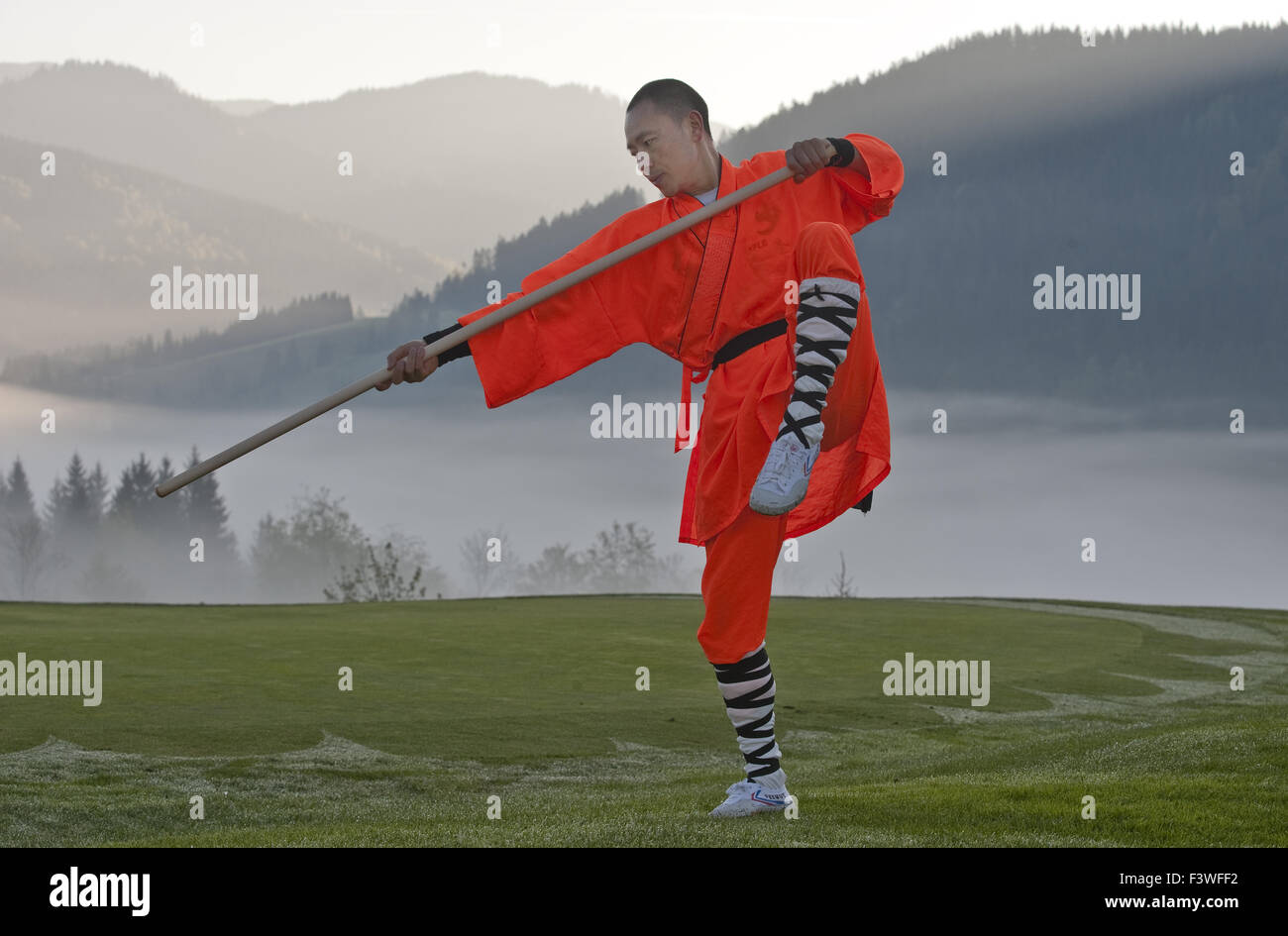 Shaolin Monk Stock Photo