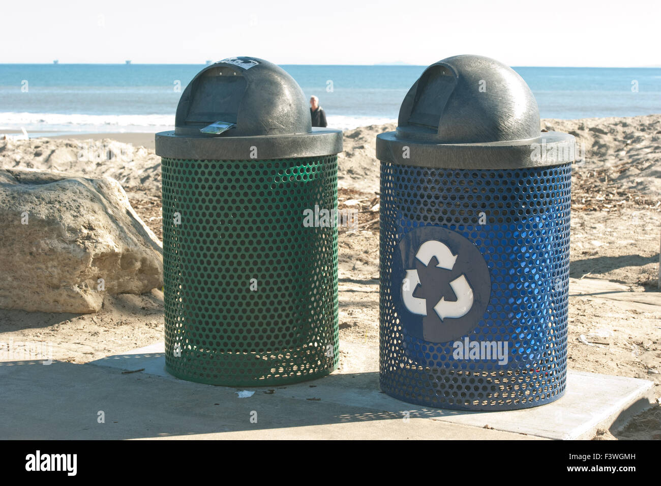 recycling on the beach Stock Photo Alamy