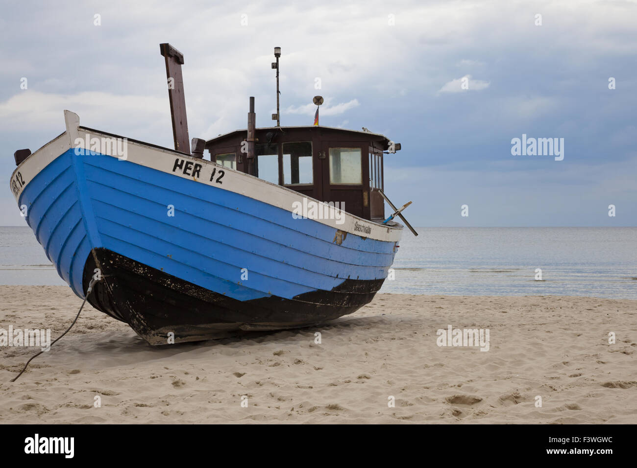 Fishing Boat on the beach Stock Photo