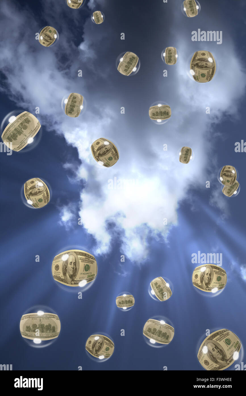 Dollar bubbles Stock Photo