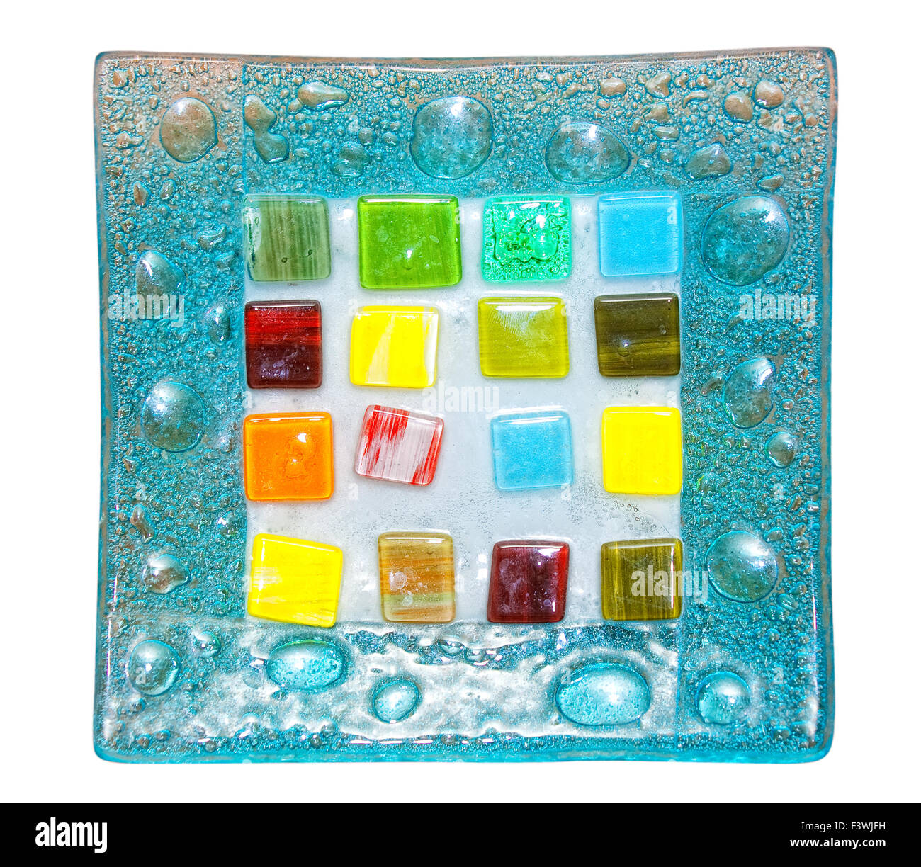 decorative blue glass plate Stock Photo Alamy