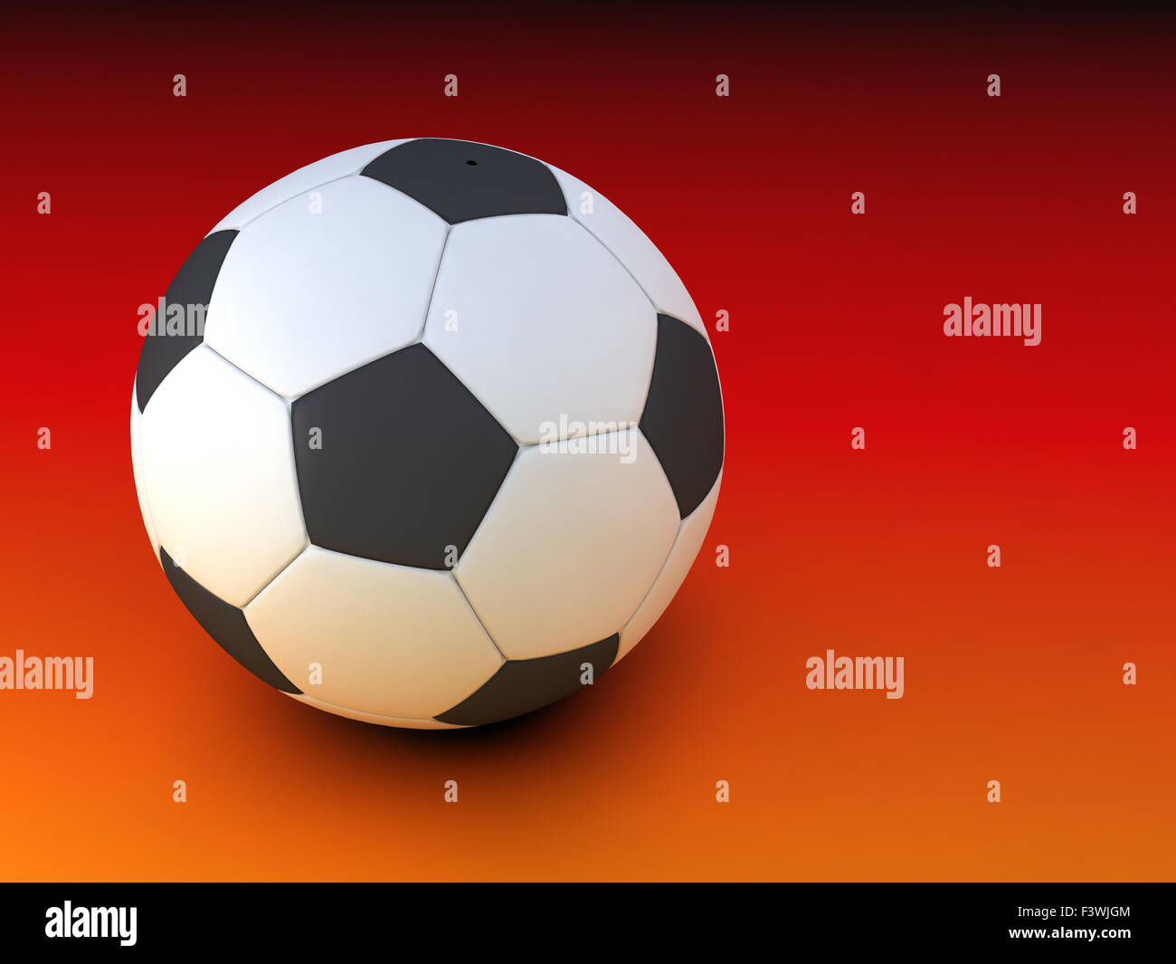 Soccerball on German colours Stock Photo