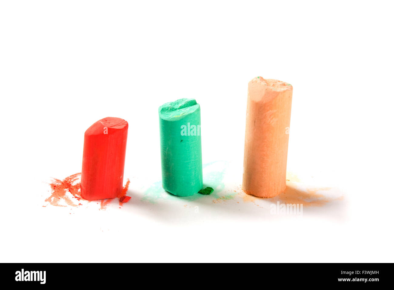 Coloured pastel crayons Stock Photo