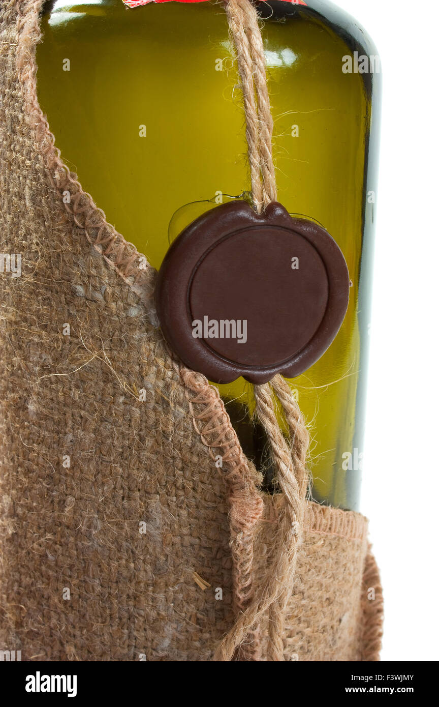 wafer on a bottle in a case of sacking Stock Photo