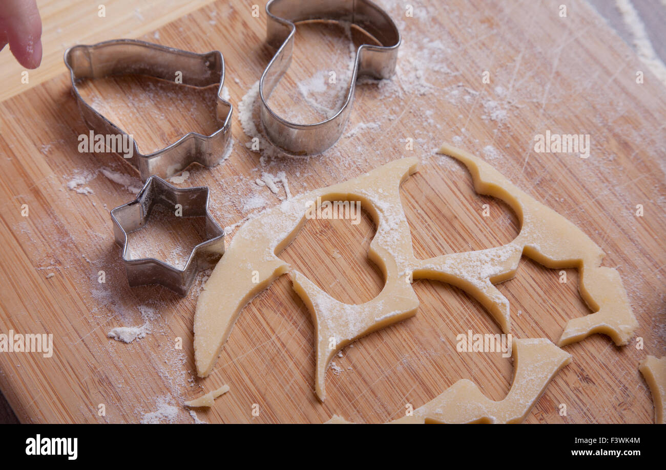 Weihnachtsplätzchen selbst gemacht Stock Photo