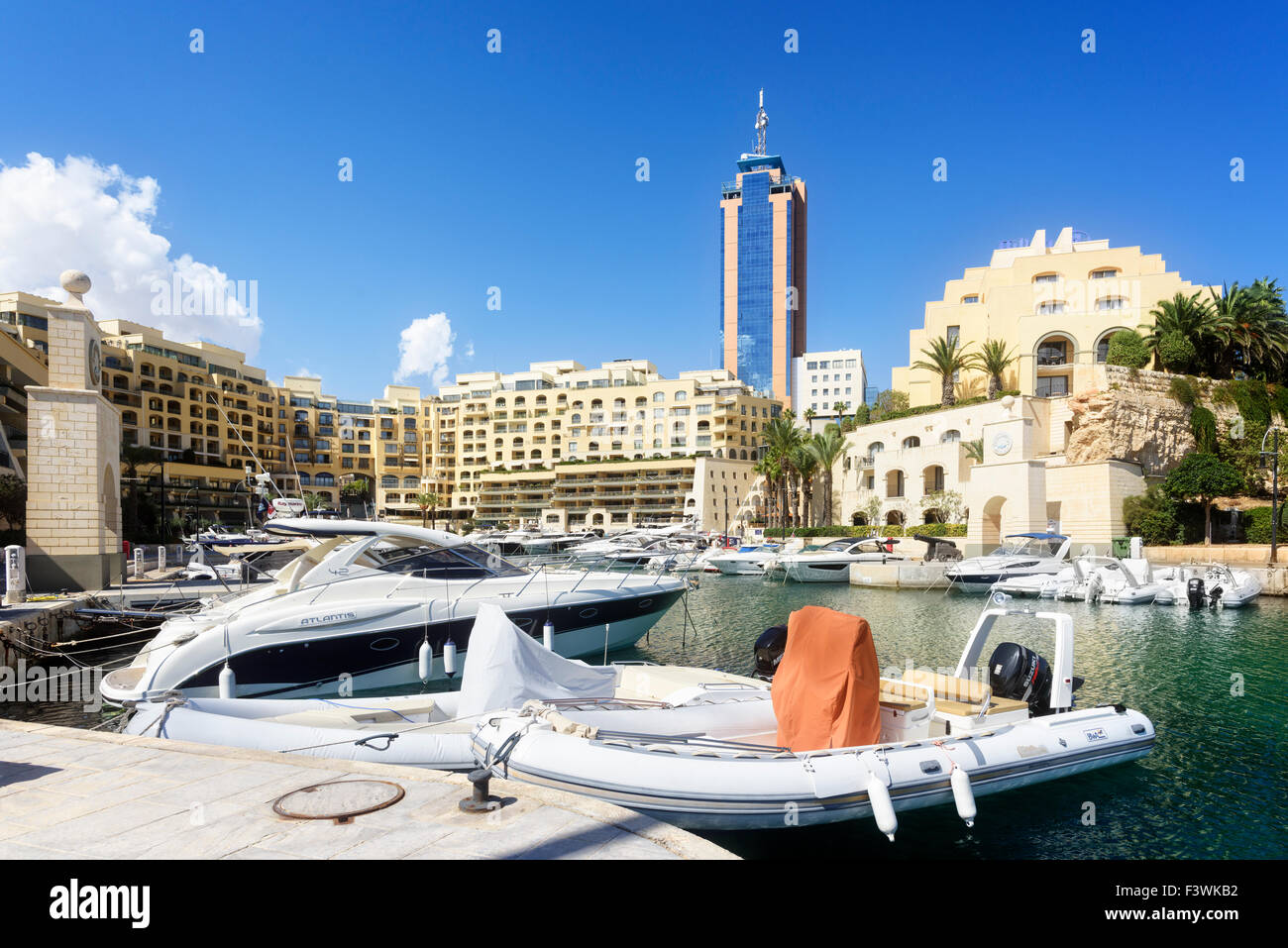 Portomaso Marina Sliema Stock Photo